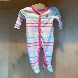 Baby Gap striped cotton footie pajamas